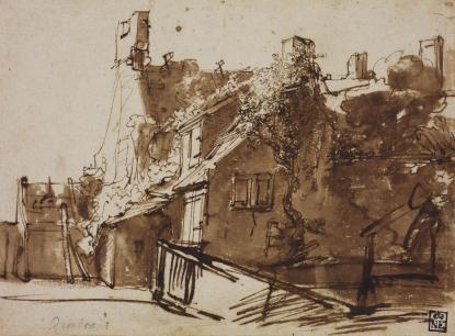 Rembrandt: Holland ház napfényben